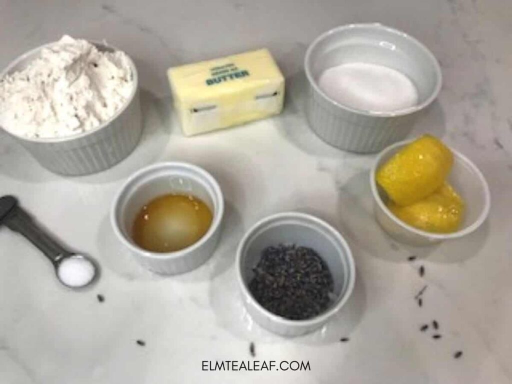Ingredients items of cookies