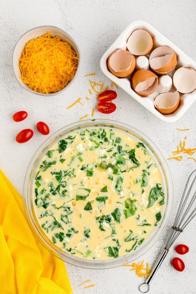 Crustless Spinach and Feta Quiche - A Day In Candiland