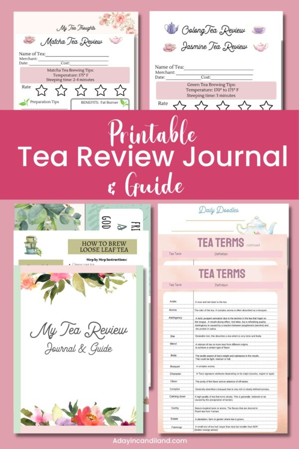 Tea Review and Journal (Printable) A Day In Candiland