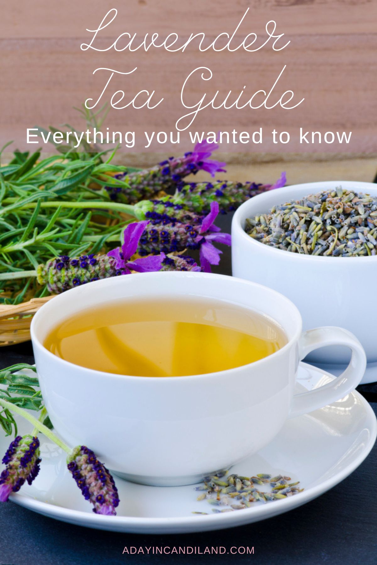 A cup of lavender tea. 