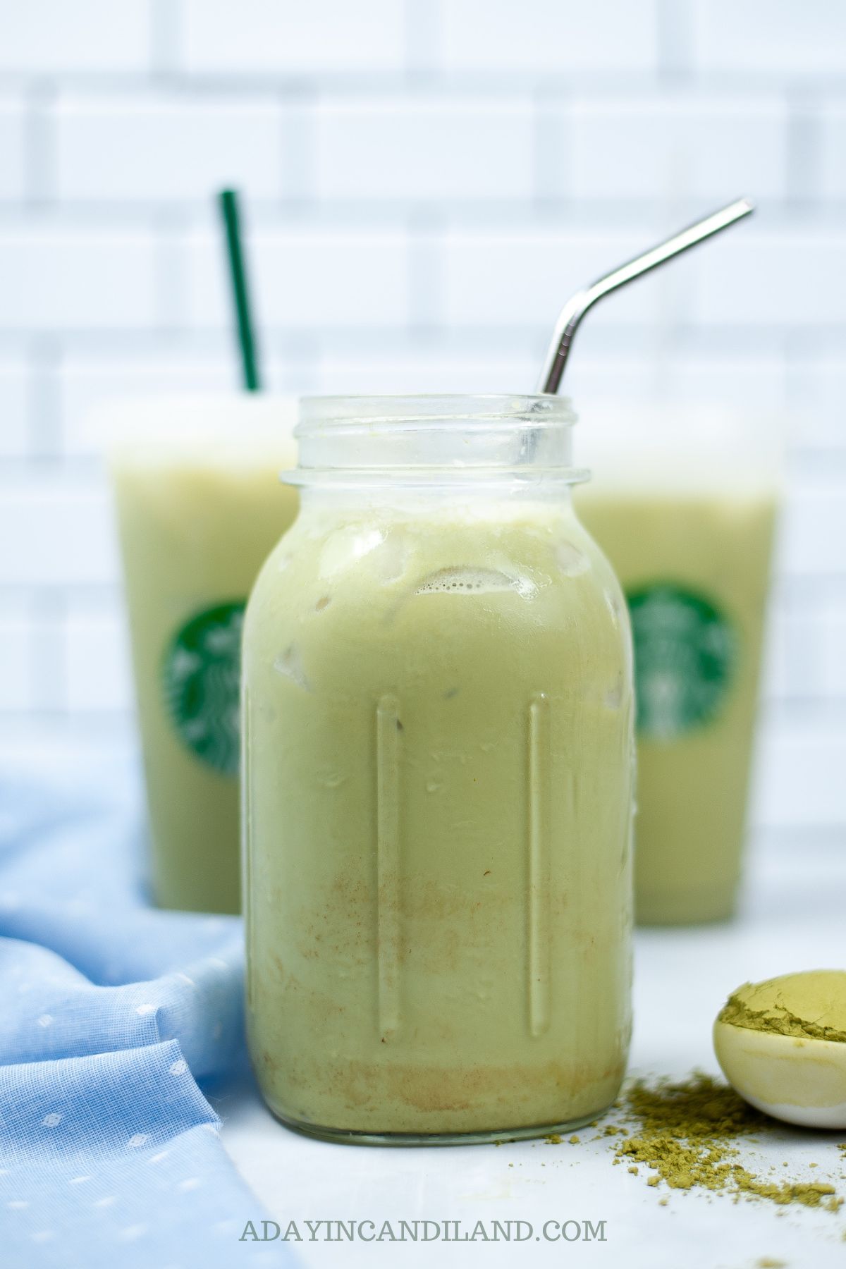 Iced Matcha Green Tea Latte - The Dinner Bite