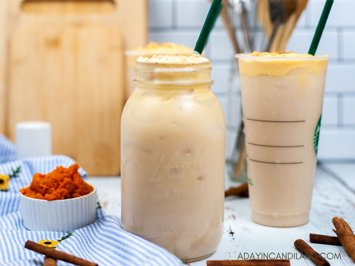 Iced Chai Tea Latte With Pumpkin Cold Foam - A Day In Candiland