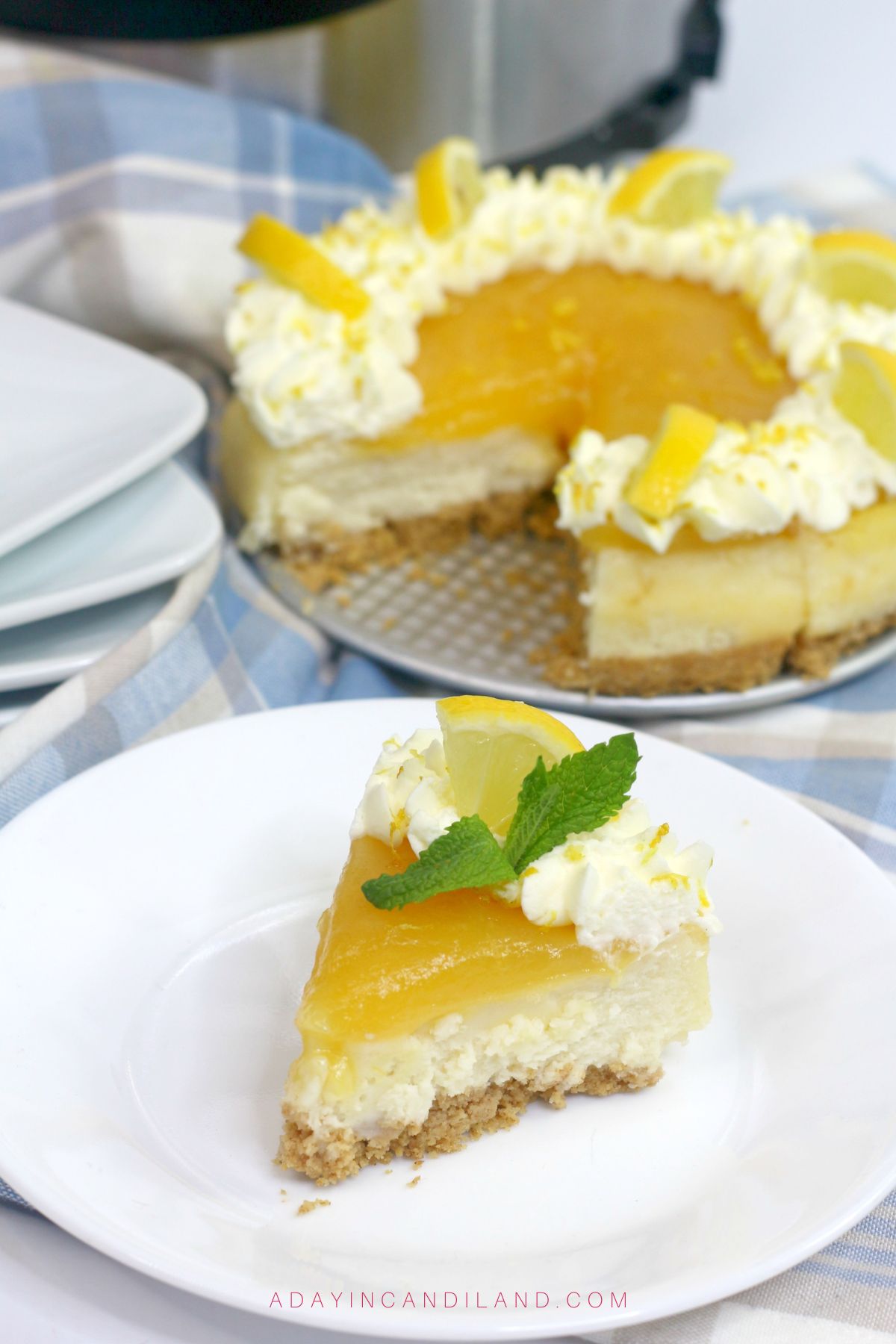 Instant Pot Lemon Curd Cheesecake A Day In Candiland