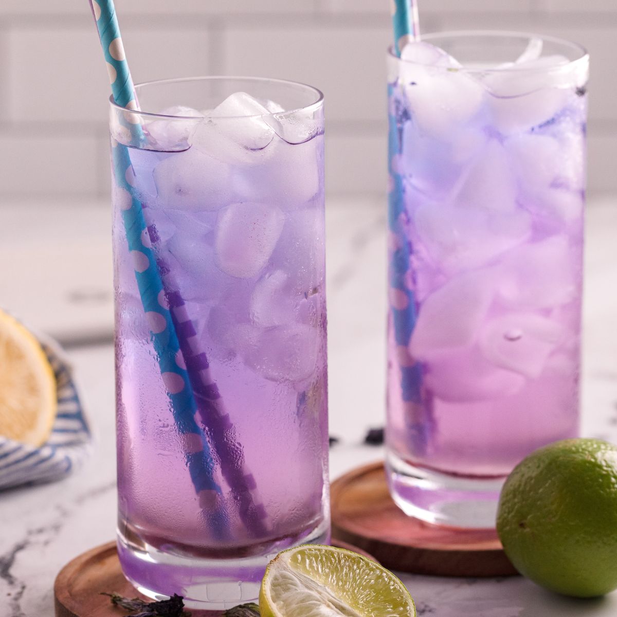 Blueberry Butterfly Pea Tea Soda, Flower Tea Recipe