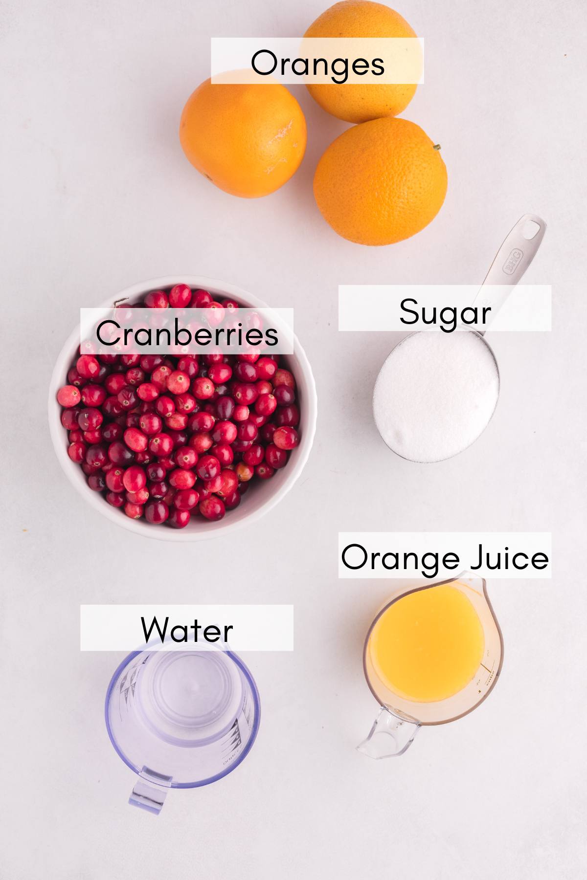 Cranberry Sauce labeled Ingredients