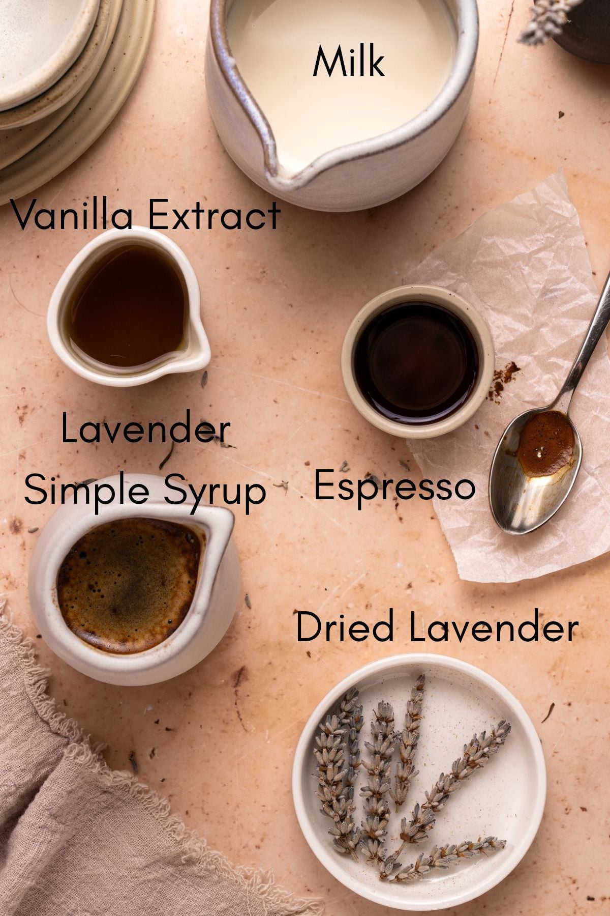 Lavender Latte Ingredients.
