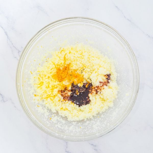 Step 1 Add Butter, Sugar and Orange zest into a bowl.
